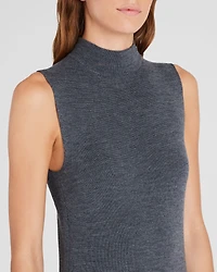 Merino Ribbed Mockneck Dress