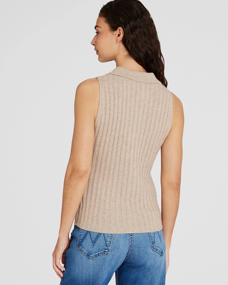 Cashmere Johnny Collar Tank