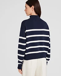 Striped Nautical Mockneck Sweater