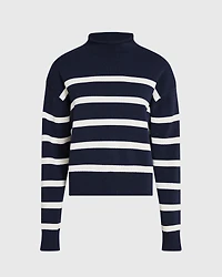 Striped Nautical Mockneck Sweater