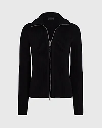 Slim Rib Full-Zip Sweater