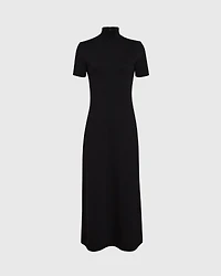 Mockneck Knit Maxi Dress