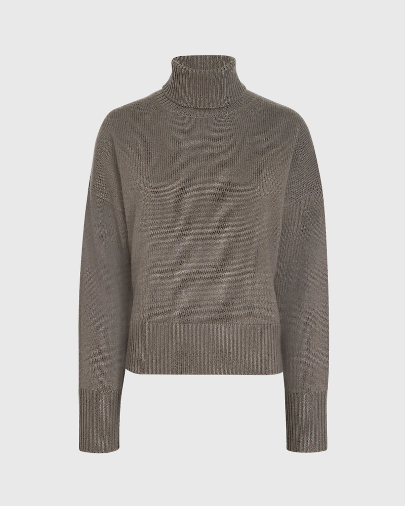 Cashmere Turtleneck Pullover Sweater
