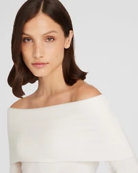 Off-The-Shoulder Cashmere Sweater