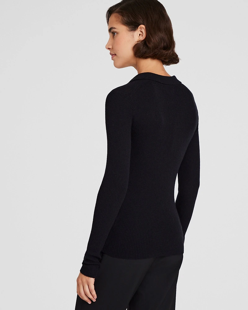 Cashmere Rib Polo