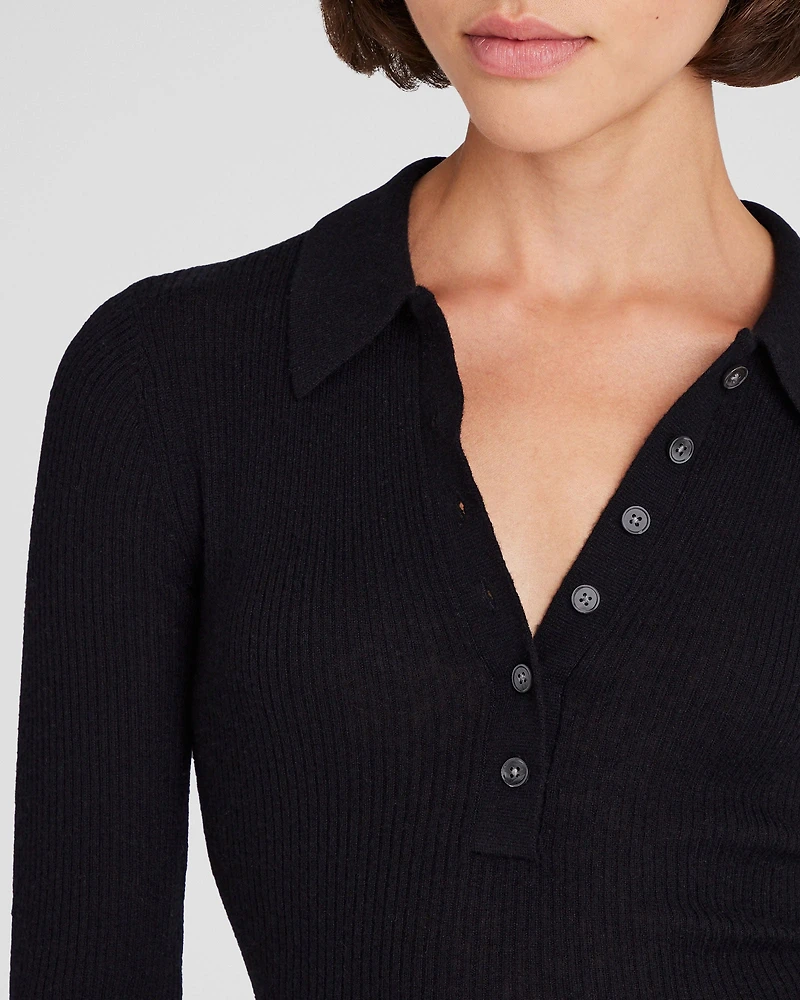 Cashmere Rib Polo