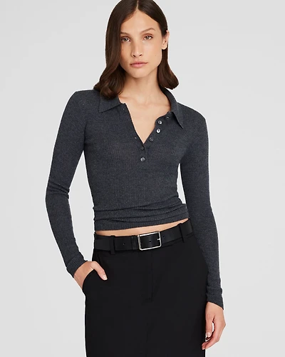 Cashmere Rib Polo