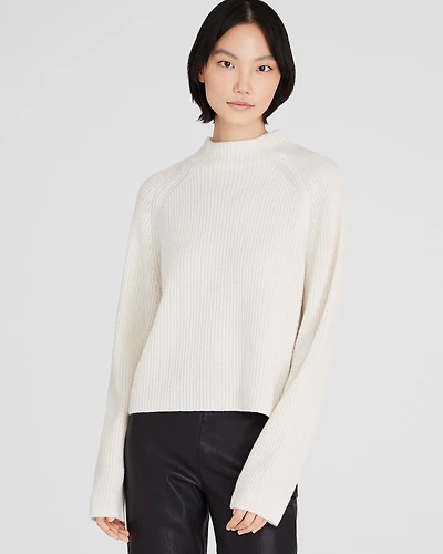 Cashmere Cropped Mockneck Sweater