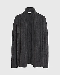 Cashmere Cable Wrap Cardigan