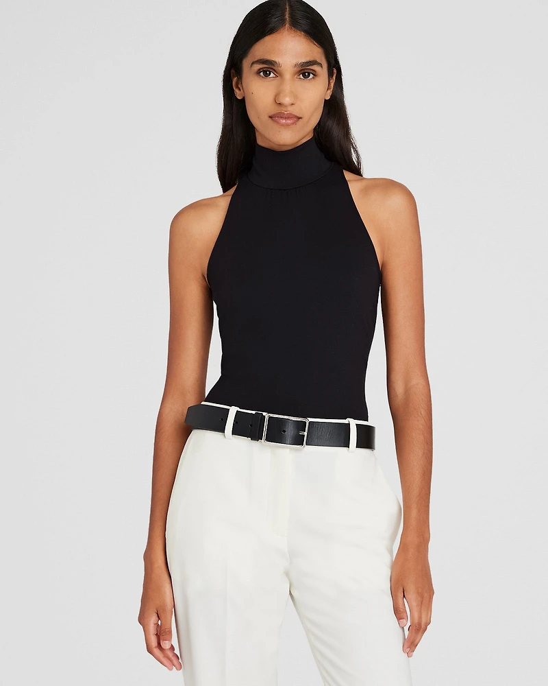 Sleeveless Mockneck Top