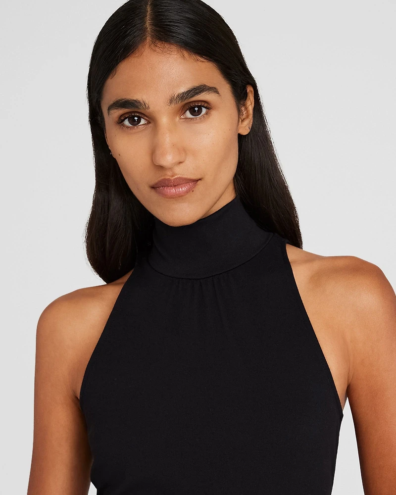 Sleeveless Mockneck Top