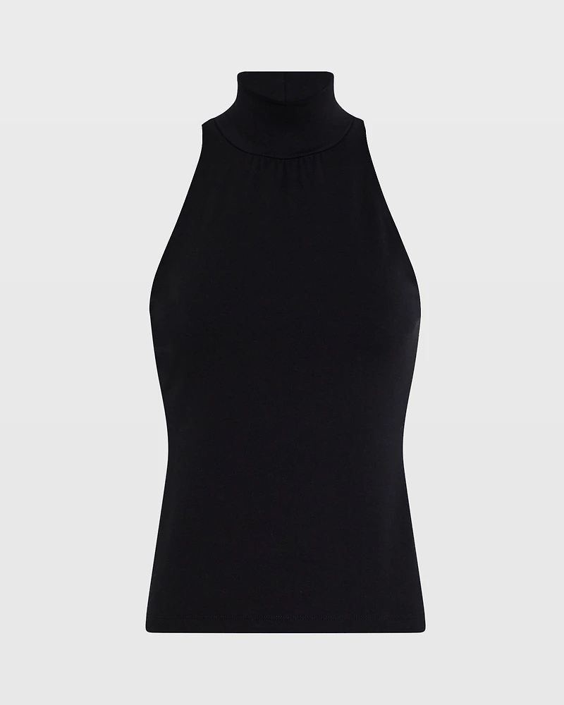 Sleeveless Mockneck Top