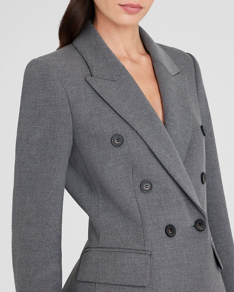 Double-Breasted Cutaway Blazer