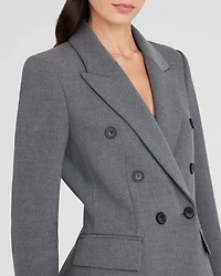 Double-Breasted Cutaway Blazer