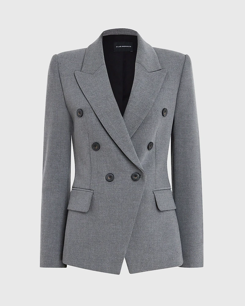 Double-Breasted Cutaway Blazer