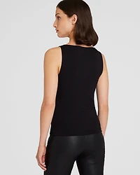 Sleeveless Boatneck Top