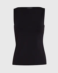 Sleeveless Boatneck Top