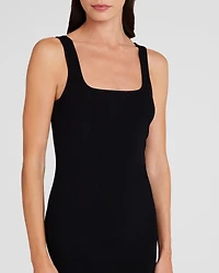 Square Neck Tank Midi Sweater Dress