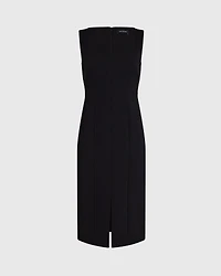 Fitted Crepe Midi Dress