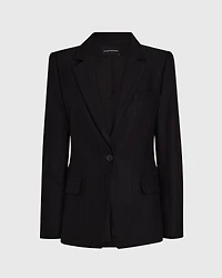 Cutaway Striped Jacquard Blazer