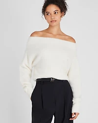 Off-The-Shoulder Alpaca Blend Sweater