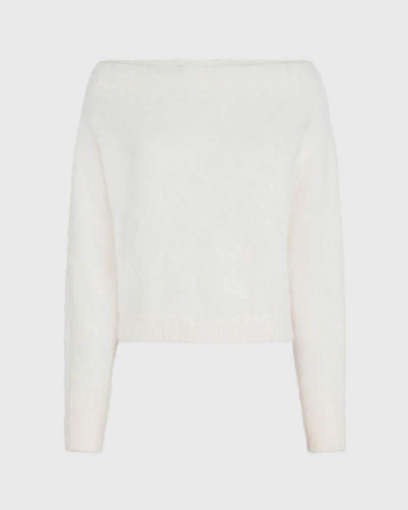 Off-The-Shoulder Alpaca Blend Sweater