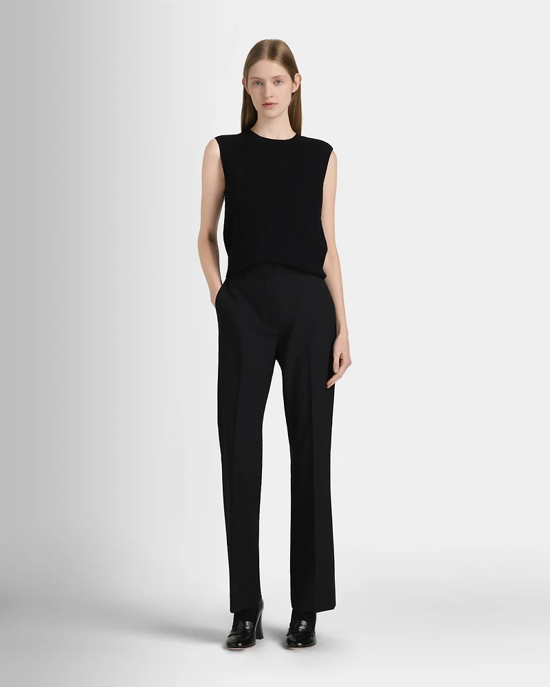 High Rise Fluid Crepe Trouser