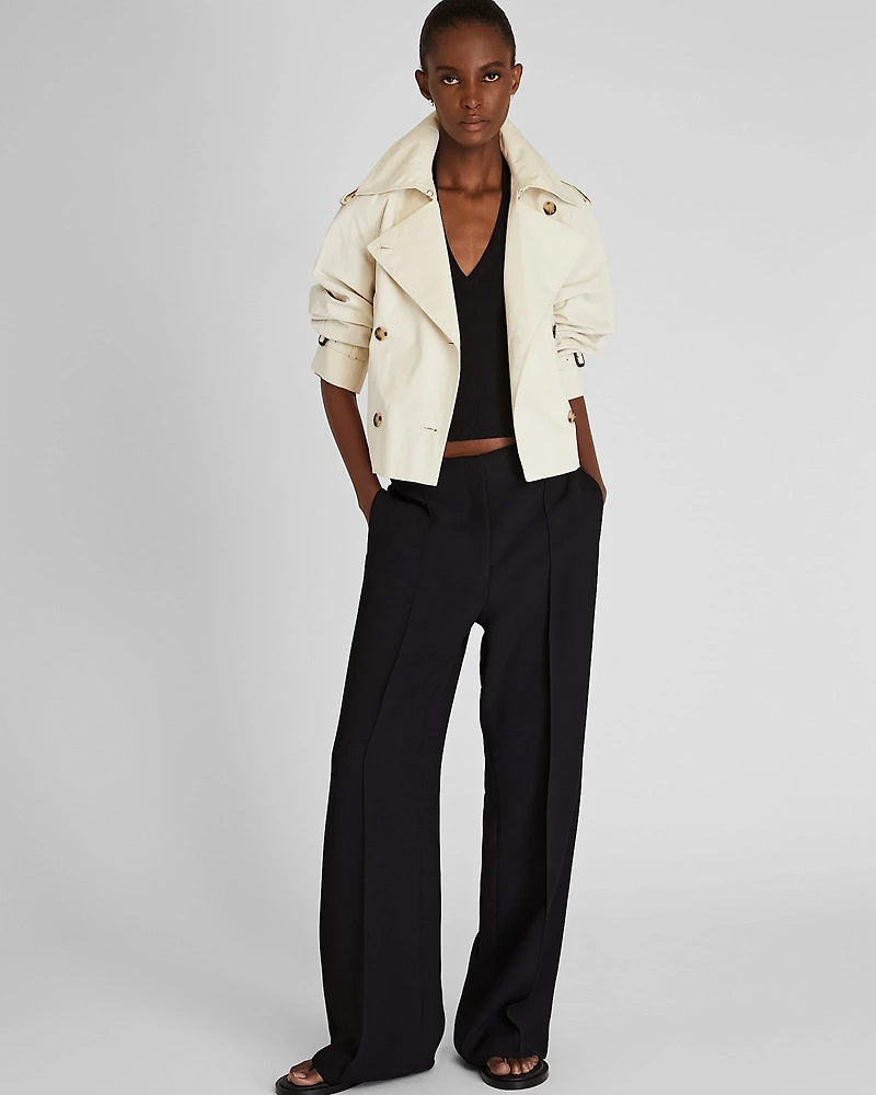 High Rise Fluid Crepe Trouser