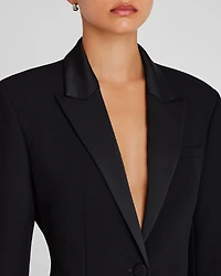 Tuxedo Cinched Waist Blazer