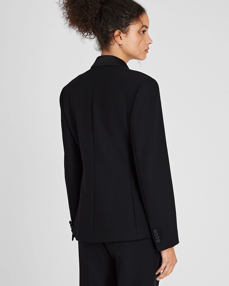 Tuxedo Cinched Waist Blazer