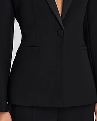Tuxedo Cinched Waist Blazer