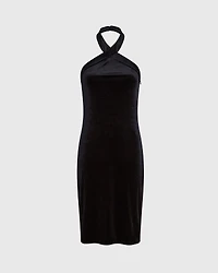 Velvet Halter Mini Dress