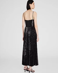 Sequin Pleated Occasion Maxi Dress