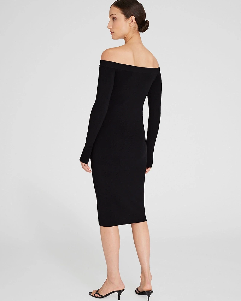 Off-The-Shoulder Sweater Dress