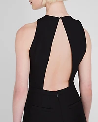 Crepe Open-Back Jumpsuit
