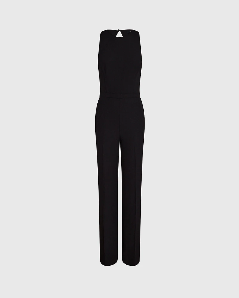 Crepe Open-Back Jumpsuit