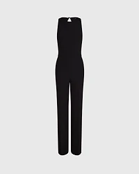 Crepe Open-Back Jumpsuit