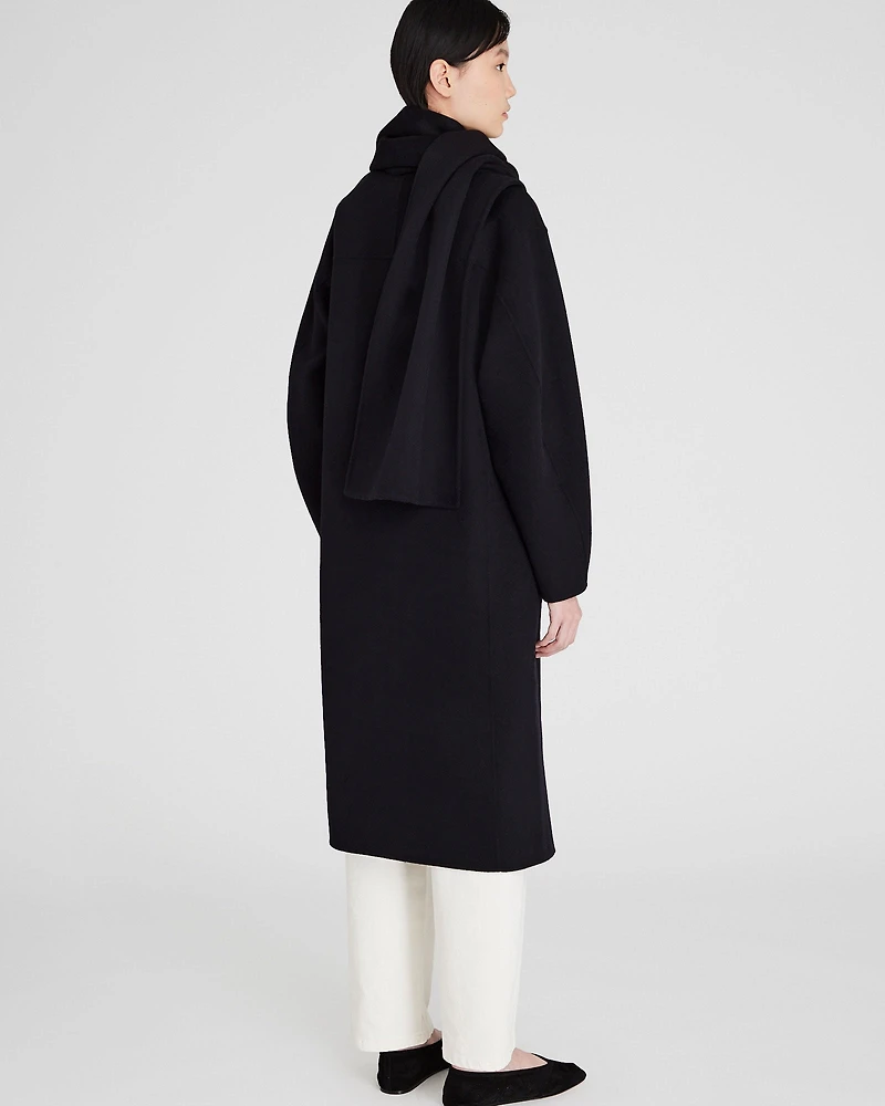 Double-Faced Scarf Coat