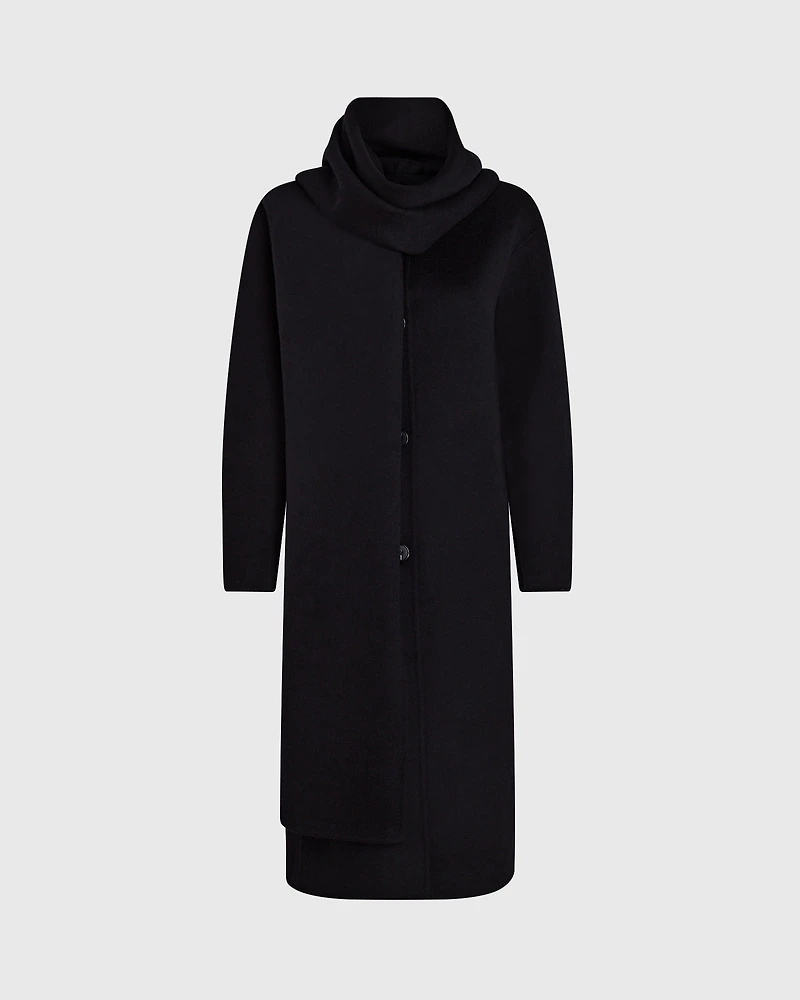 Double-Faced Scarf Coat
