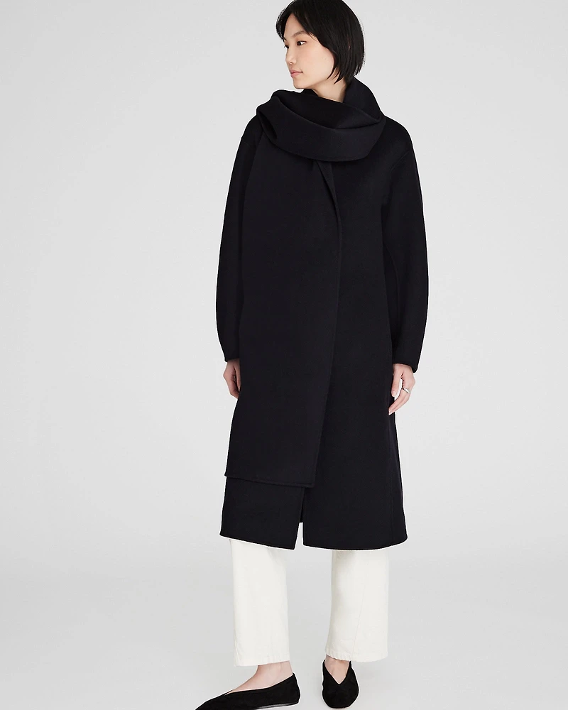 Double-Faced Scarf Coat
