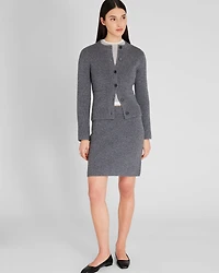 Wool-Cashmere Blend Milano Stitch Cardigan