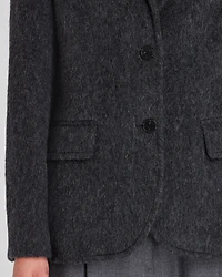 Plush Single-Breasted Wool Blazer