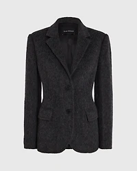 Plush Single-Breasted Wool Blazer