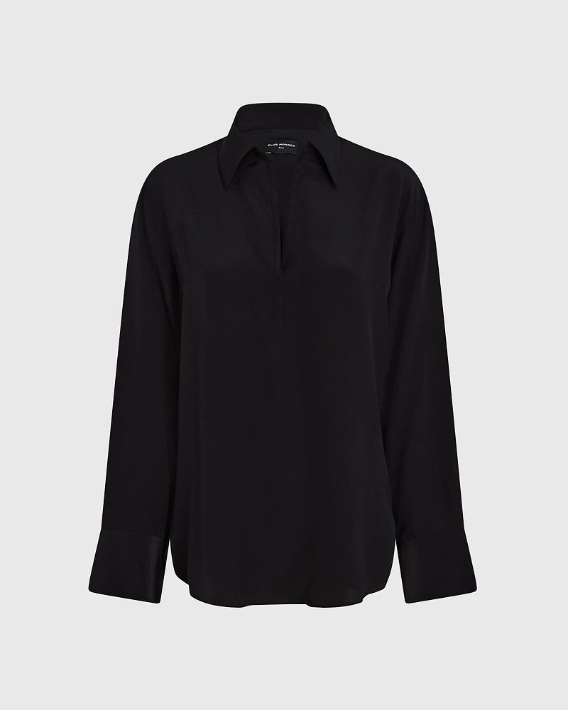 Silk Popover Shirt