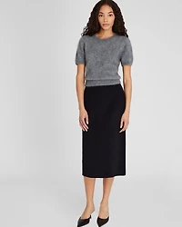 Wool Double-Faced Midi Skirt