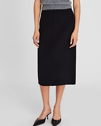 Wool Double-Faced Midi Skirt