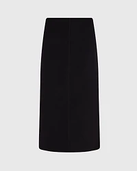 Wool Double-Faced Midi Skirt