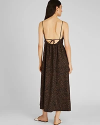 Scoop Back Shirred Dress