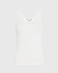 Ribbed Cotton Scoop Tank