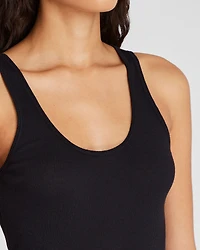 Ribbed Cotton Scoop Tank
